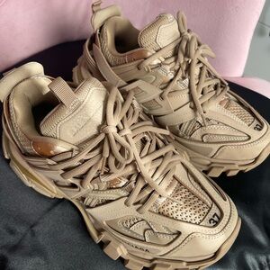 Balenciaga Tan Multi-Textured Sneakers
